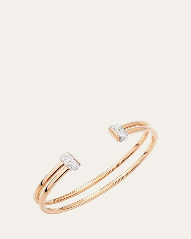 Together 18K Rose Gold Diamond Bangle Bracelet